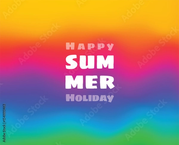 Obraz abstract rainbow background, vector bokeh vibrant pattern with copy space for text, trendy happy summer holiday concept