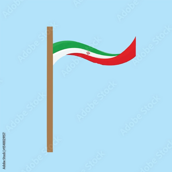 Fototapeta Iran National Flag Vector Image