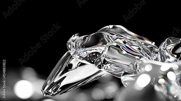 Fototapeta Intricate Overlapping Geometric Design with Sharp Lines and Crystal-like Textures