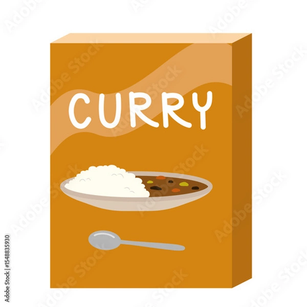 Obraz レトルトカレーのイラスト素材