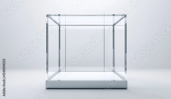 Fototapeta Empty glass display case (1)