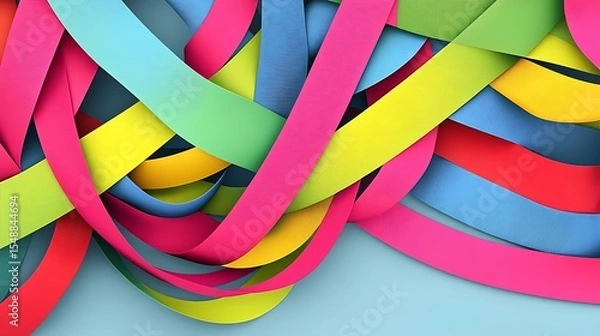 Obraz Colorful ribbon abstract design