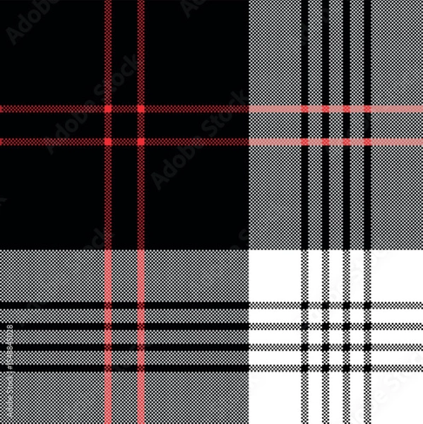 Obraz Traditional plaid vector repeating pattern.