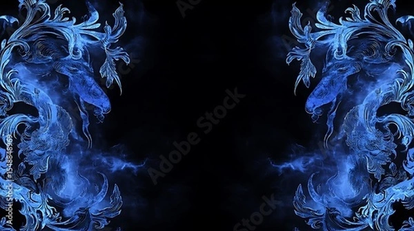 Obraz Abstract Blue Smoke Patterns