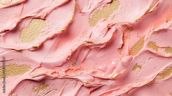 Obraz Textured pink and gold abstract