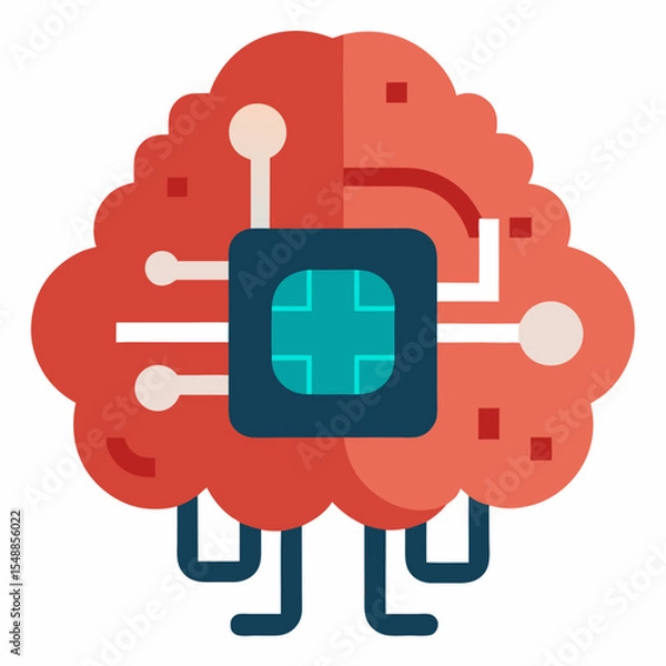 Fototapeta AI Brain: Digital Intelligence

