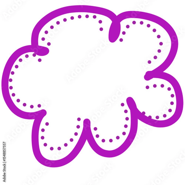 Fototapeta  Dotted Cloud Outline Drawing