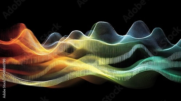 Obraz Abstract wave patterns in vibrant colors (12)