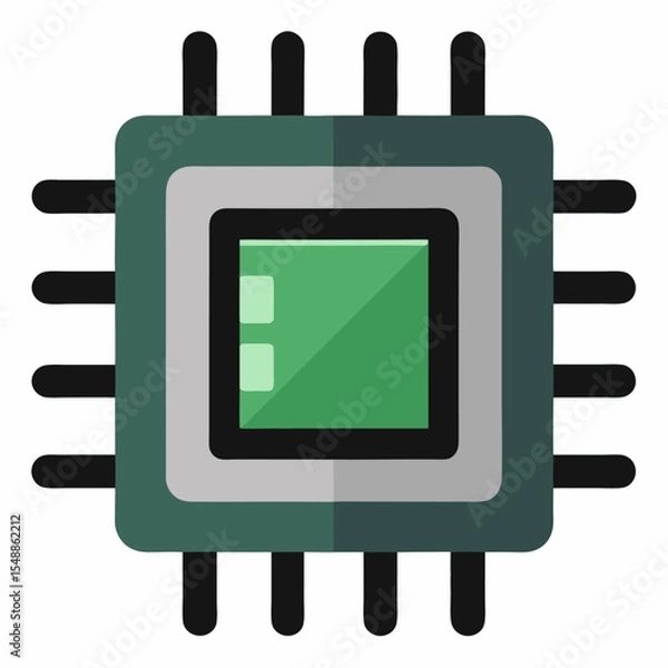 Fototapeta Microchip: Tech Brain

