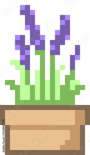 Obraz Pixel Lavender in pot