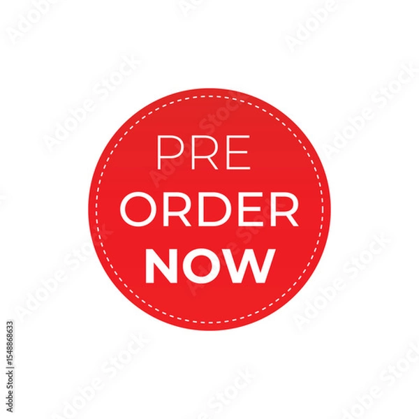 Fototapeta vector pre order now stickers design

