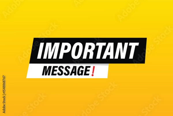 Fototapeta vector Important message  Speech bubble design
