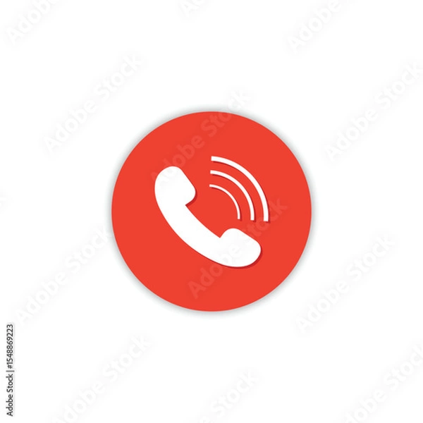 Fototapeta vector red Phone icon design

