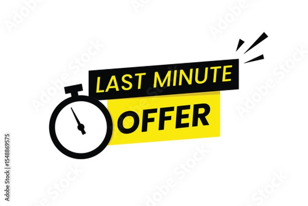 Fototapeta vector Last minute discount offer design
