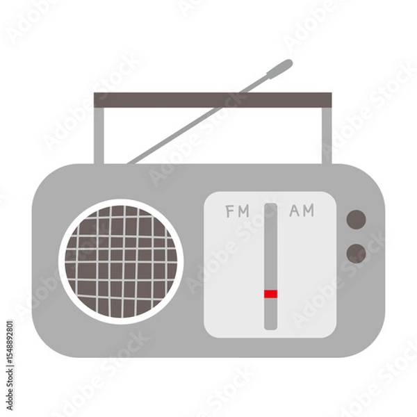 Obraz シンプルな携帯ラジオのイラスト素材