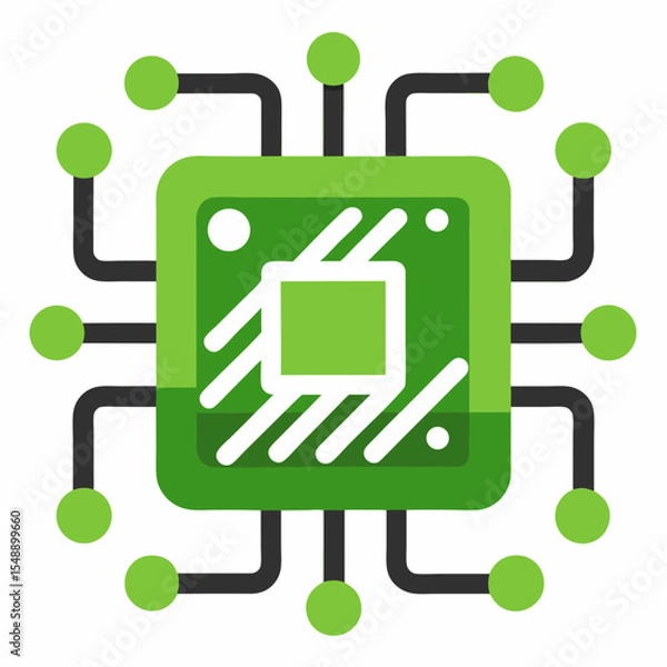 Fototapeta Circuit board icon on white background