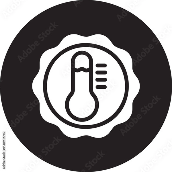Obraz temperature control glyph icon