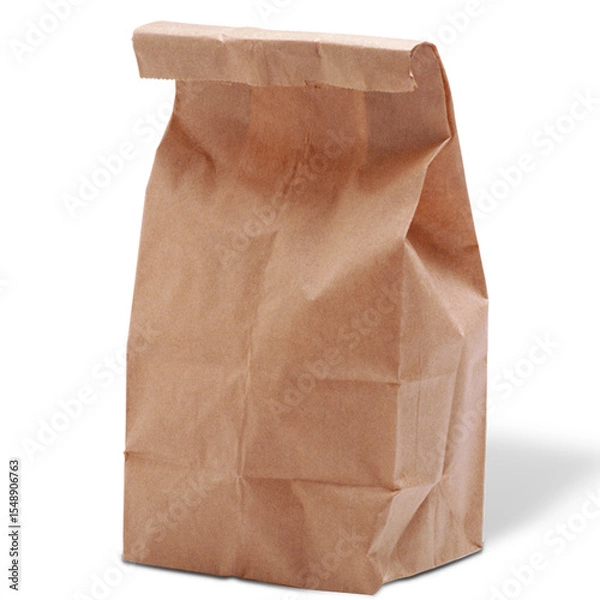 Obraz A simple brown paper bag, often used for packaging food or groceries.