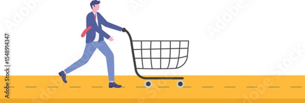Fototapeta Customer journey, process or milestone for customer to experience until purchase product,

