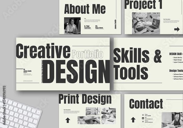 Obraz Portfolio Presentation Template Design For Creative Designer