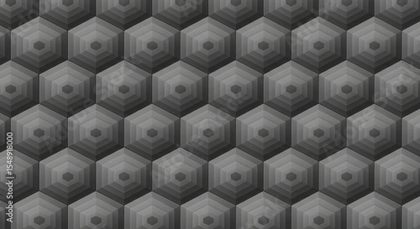 Fototapeta Abstract Hexagonal Pattern By Generated AI