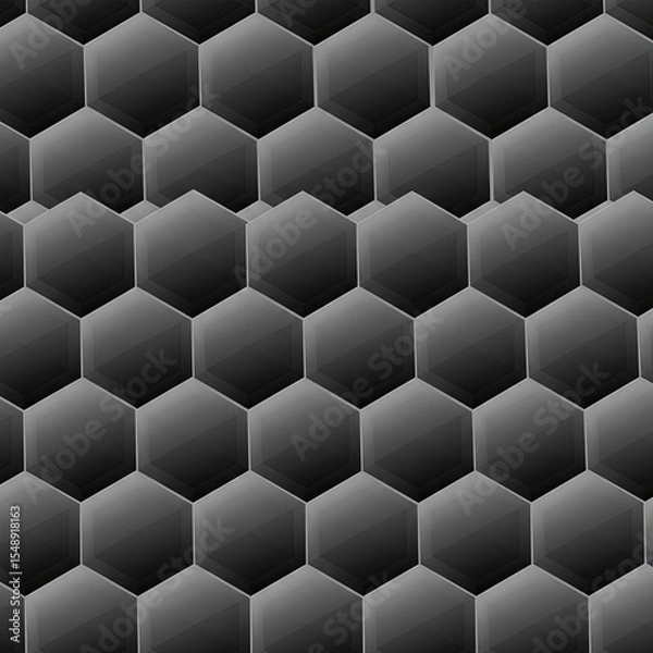 Fototapeta Abstract Hexagonal Pattern By Generated AI