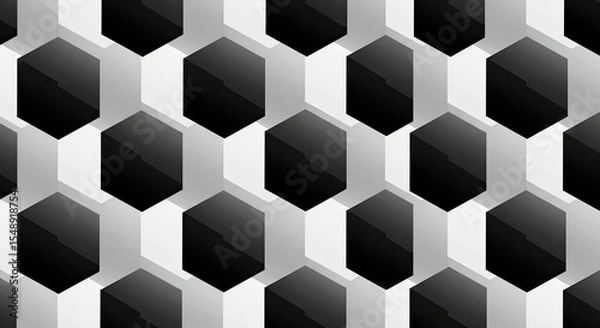 Fototapeta Abstract Hexagonal Pattern By Generated AI
