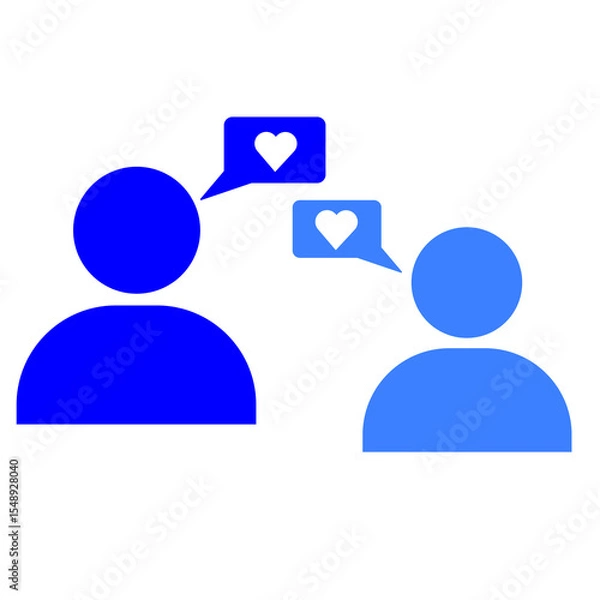 Obraz two people interaction representative of social network icon png