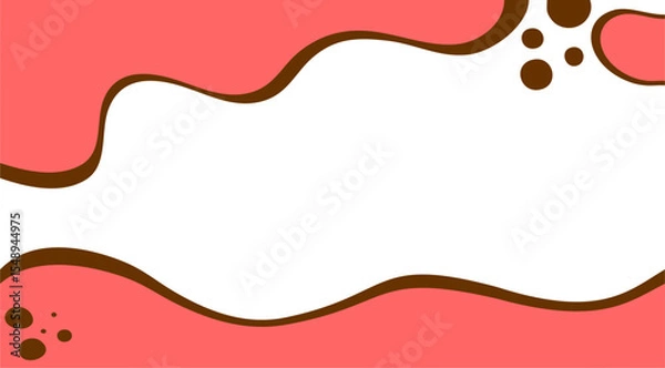 Obraz abstract fluid pattern red background with white copy space