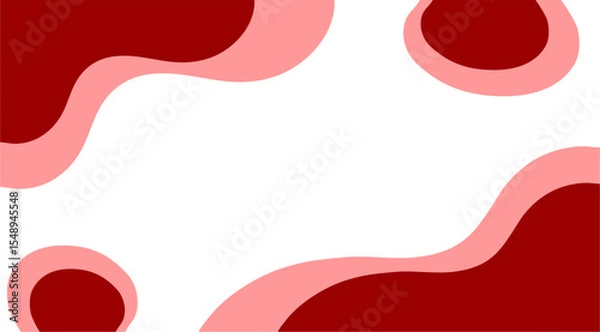 Obraz abstract fluid pattern red background with white copy space