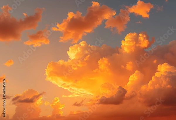 Obraz 燃えるような雲の夕景