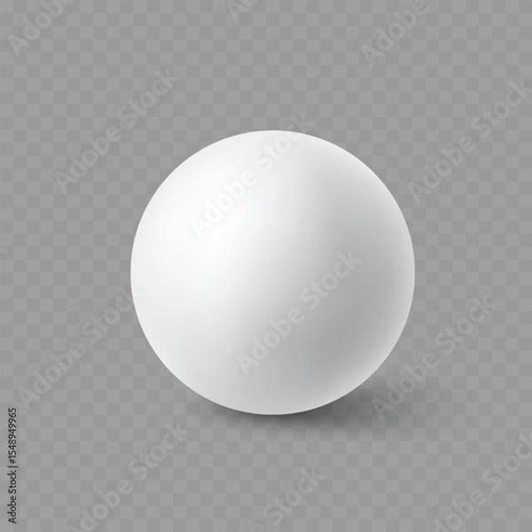 Fototapeta Blank White Sphere with Realistic Shadow .Vector
