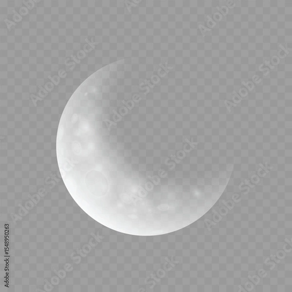 Fototapeta Realistic Moon Phases Element on Transparent Background .Vector