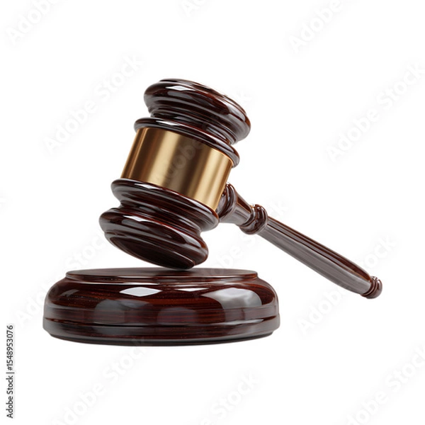 Obraz Gavel Symbol of Justice  Law against transparent background