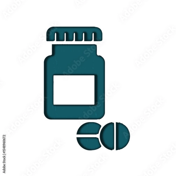 Obraz Medicine bottle icon design template