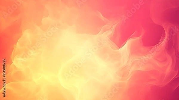 Fototapeta Abstract ethereal background with soft smoke effect in shades of pink, orange and yellow