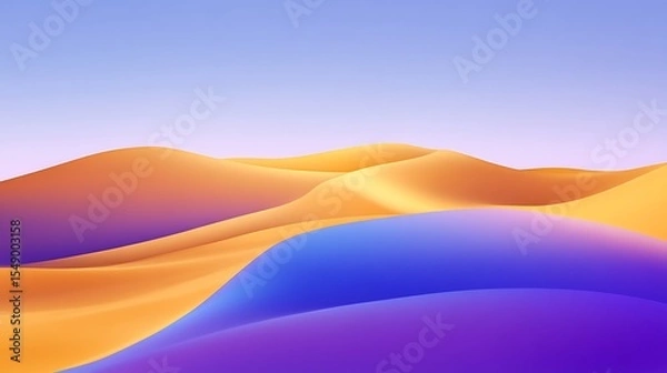 Fototapeta Abstract background with colorful gradient waves and shapes for modern design projects
