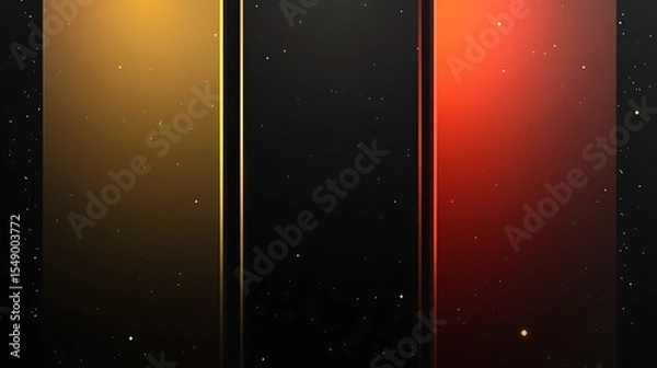 Fototapeta Elegant abstract background with gold, red, and black panels for modern design projects