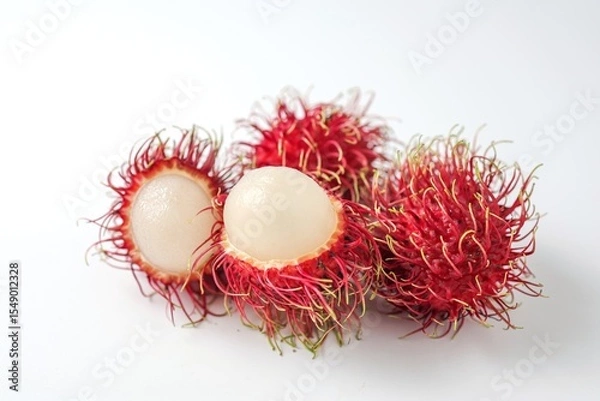 Obraz rambutan on white background,Semang