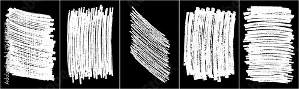 Fototapeta Сhalk texture vector. Сrayon doodle effect. Chalk background set. Illustration, Eps 10.