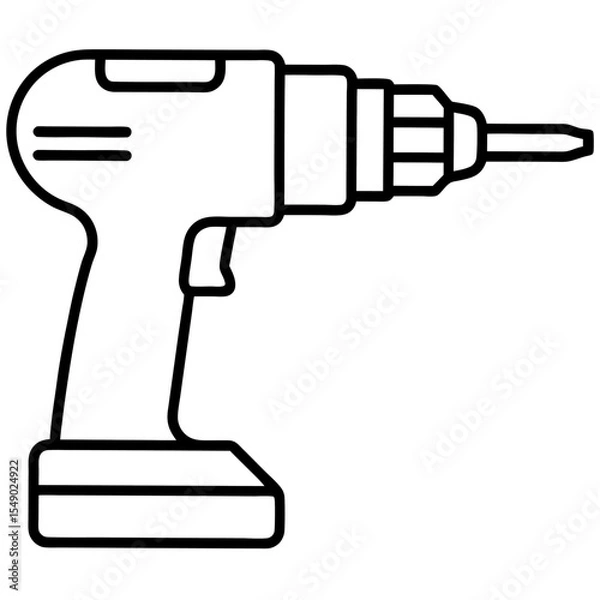 Obraz Cordless Electric Drill for DIY and Professional Drilling Work

