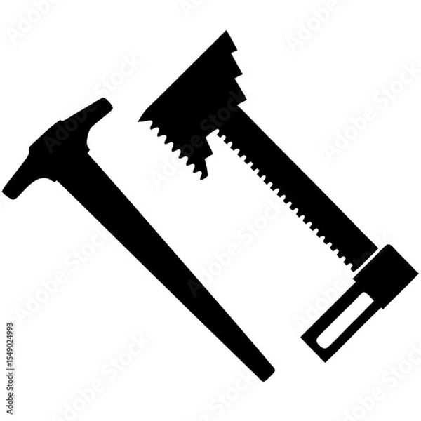 Obraz Pair of Carpenter Hammers for Construction and Repair Jobs