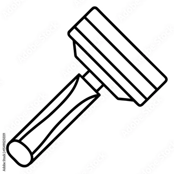 Obraz Wide Bristle Brush for Painting and Surface Cleaning Tasks

