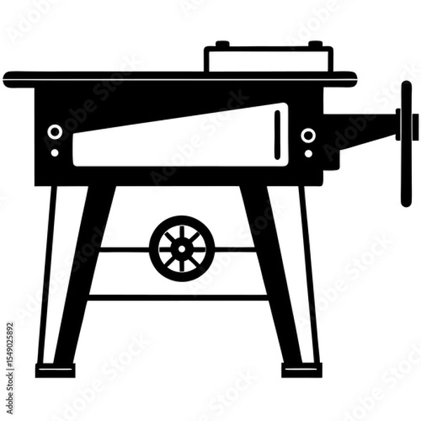 Obraz Vintage Style Wooden Workbench for Carpentry Projects