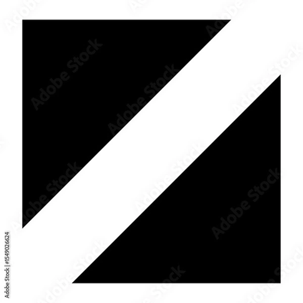 Obraz タイトルや装飾　飾りに使える　シンプルな直角三角形シルエットベクター素材
