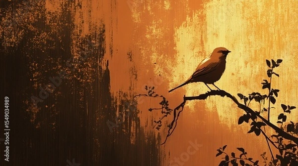 Fototapeta bird on a tree