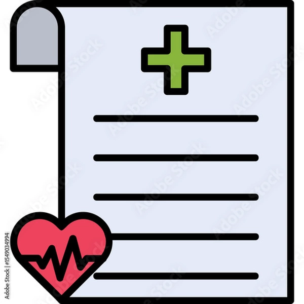 Obraz Health Graph Vector Icon Design