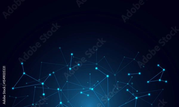 Fototapeta Molecular structure and genetic engineering, molecules DNA, neural network, scientific research. Abstract background for innovation technology, science, healthcare, and medicine
