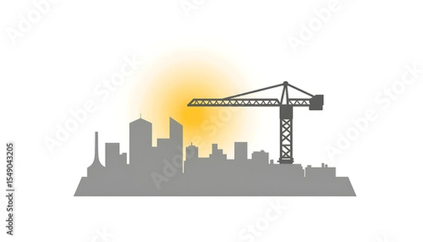 Obraz civil engineering logo silhouette
