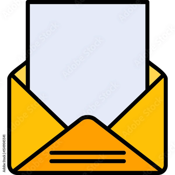 Obraz Open Email Vector Icon Design